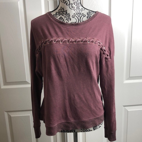 Sundry Equinox Pullover Pink Braid Lightweight 1 S - Picture 1 of 6